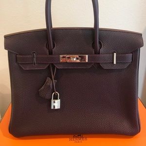 🚫SOLD🚫💯% AUTH HERMÈS RAISIN TOGO PHW 30 BIRKIN